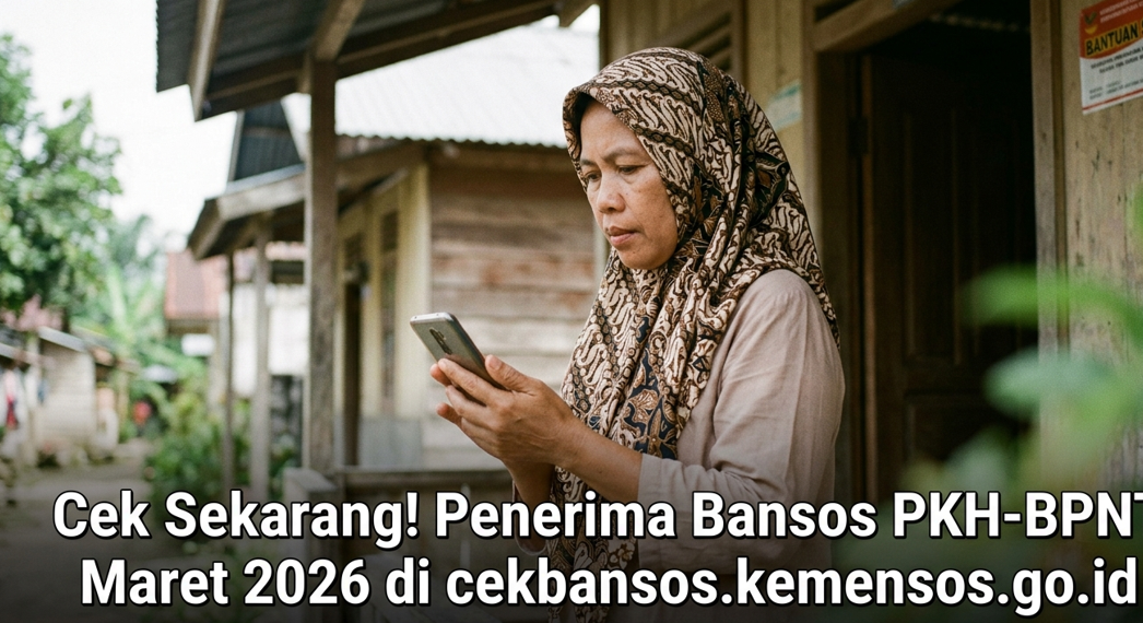 Cek Sekarang! Penerima Bansos PKH-BPNT Maret 2026 di cekbansos.kemensos.go.id