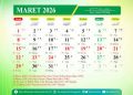 Kalender Maret 2026: Daftar Tanggal Merah, Cuti Bersama, dan Libur Lebaran 2026