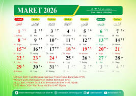 Kalender Maret 2026: Daftar Tanggal Merah, Cuti Bersama, dan Libur Lebaran 2026