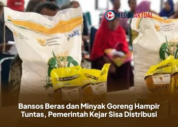 Bansos Beras dan Minyak Goreng Hampir Tuntas, Pemerintah Kejar Sisa Distribusi