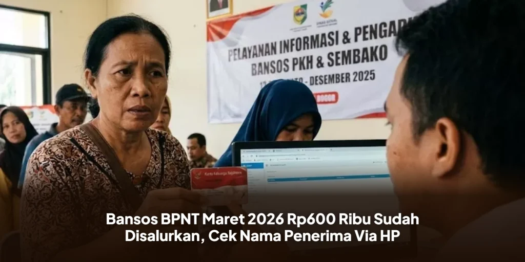 Bansos BPNT Maret 2026 Rp600 Ribu Sudah Disalurkan, Cek Nama Penerima Via HP