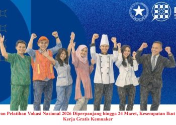 Pendaftaran Pelatihan Vokasi Nasional 2026 Diperpanjang hingga 24 Maret, Kesempatan Ikut Pelatihan Kerja Gratis Kemnaker