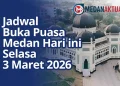 Jadwal Buka Puasa Hari Ini Medan Selasa 3 Maret 2026 dan Adab Berbuka Puasa