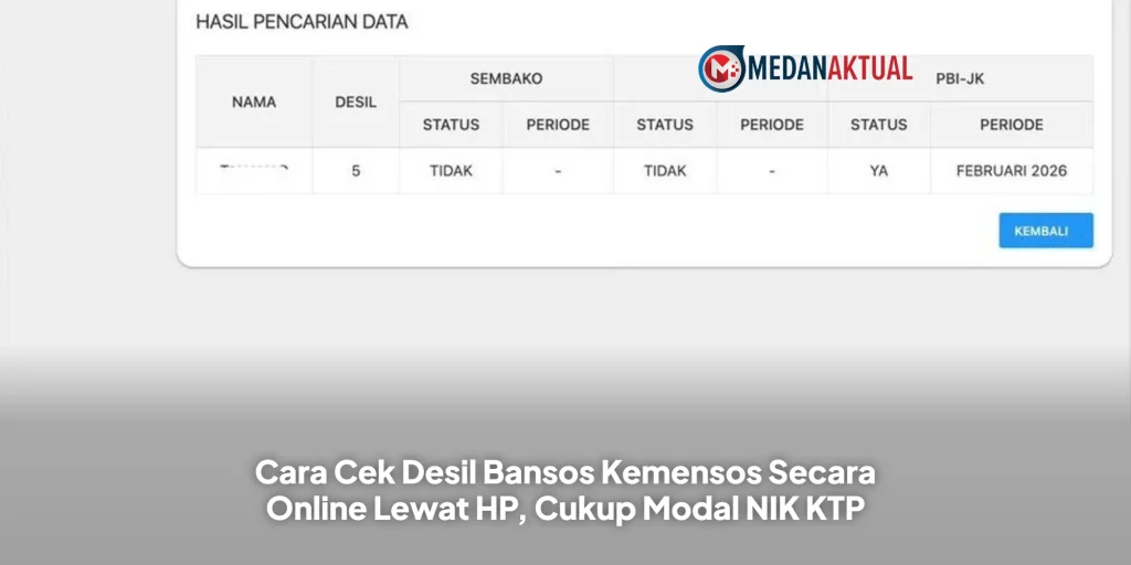 Cara Cek Desil Bansos Kemensos Secara Online Lewat HP, Cukup Modal NIK KTP