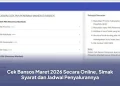 Cek Bansos Maret 2026 Secara Online, Simak Syarat dan Jadwal Penyalurannya