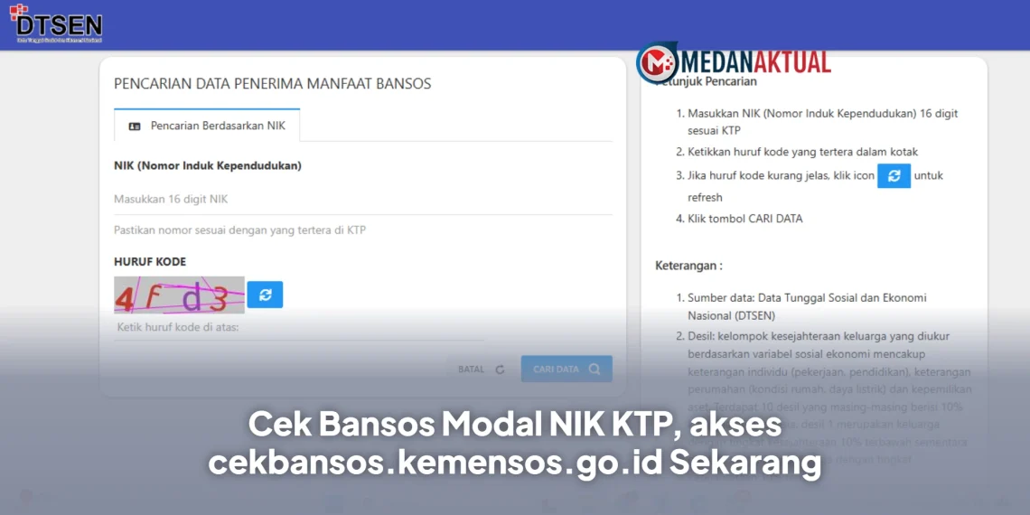 Cek Bansos Modal NIK KTP, akses cekbansos.kemensos.go.id Sekarang