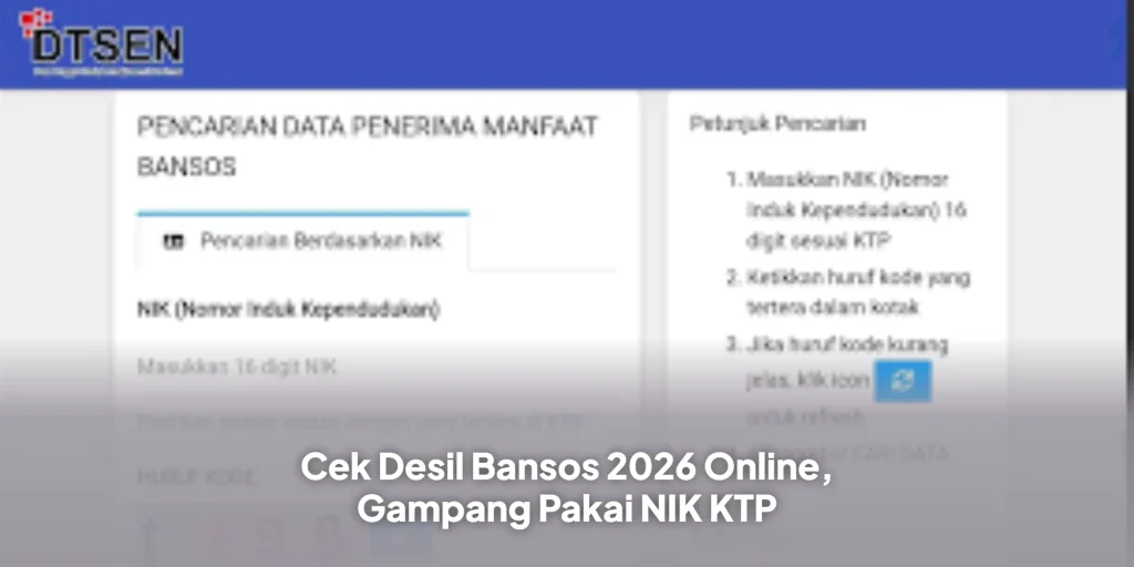Cek Desil Bansos 2026 Online, Gampang Pakai NIK KTP