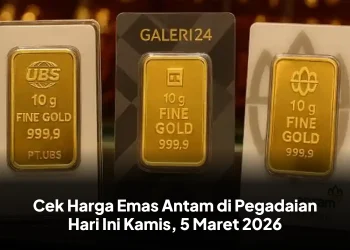 Cek Harga Emas Antam di Pegadaian Hari Ini Kamis, 5 Maret 2026