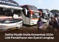 Daftar Mudik Gratis Kemenhub 2026: Link Pendaftaran dan Syarat Lengkap