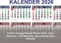 Daftar Tanggal Merah Maret 2026: Libur Nasional, Cuti Bersama, dan Jadwal Libur Sekolah