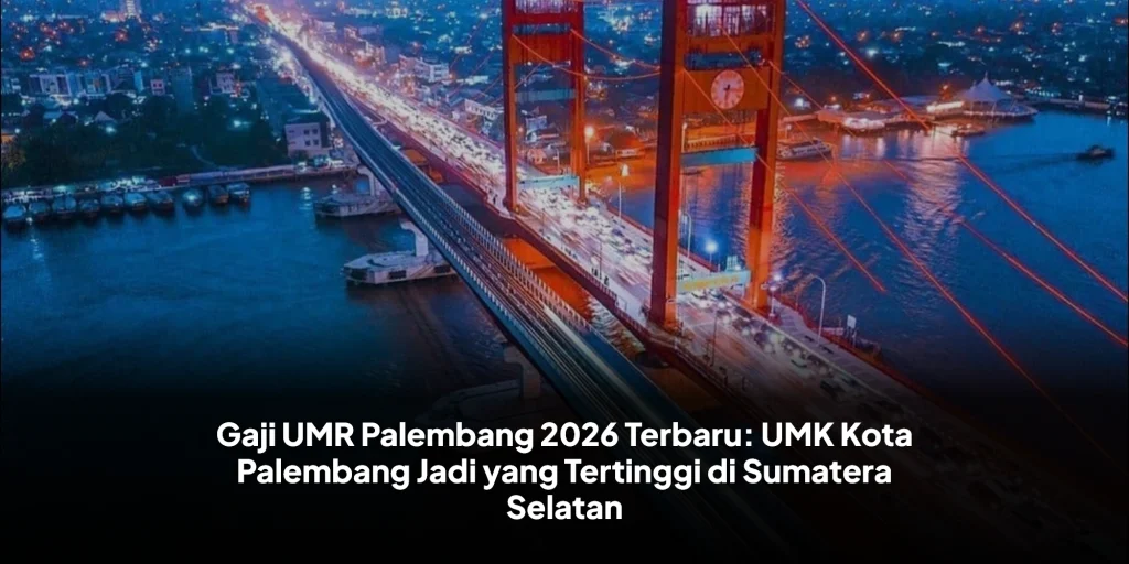 Gaji UMR Palembang 2026 Terbaru: UMK Kota Palembang Jadi yang Tertinggi di Sumatera Selatan