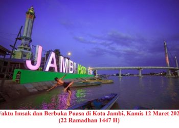 Waktu Imsak dan Berbuka Puasa di Kota Jambi, Kamis 12 Maret 2026 (22 Ramadhan 1447 H)