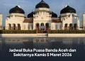 Jadwal Buka Puasa Banda Aceh dan Sekitarnya Kamis 5 Maret 2026