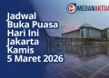 Jadwal Buka Puasa Hari Ini Jakarta Kamis 5 Maret 2026 dan Adab Berbuka Puasa