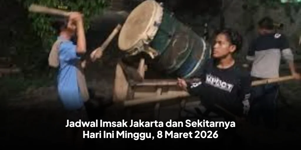 Jadwal Imsak Jakarta dan Sekitarnya Hari Ini Minggu, 8 Maret 2026