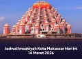 Jadwal Imsakiyah Kota Makassar Hari Ini 14 Maret 2026