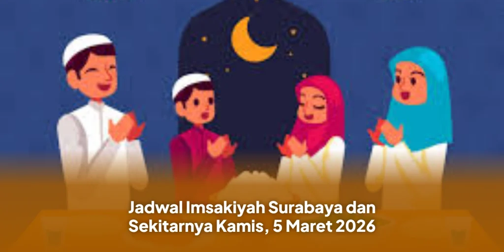 Jadwal Imsakiyah Surabaya dan Sekitarnya Kamis, 5 Maret 2026