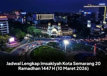 Jadwal Lengkap Imsakiyah Kota Semarang 20 Ramadhan 1447 H (10 Maret 2026)