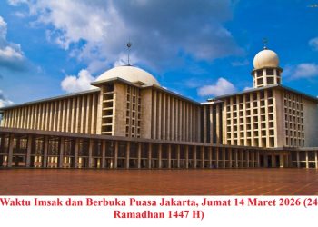 Waktu Imsak dan Berbuka Puasa Jakarta, Jumat 14 Maret 2026 (24 Ramadhan 1447 H)