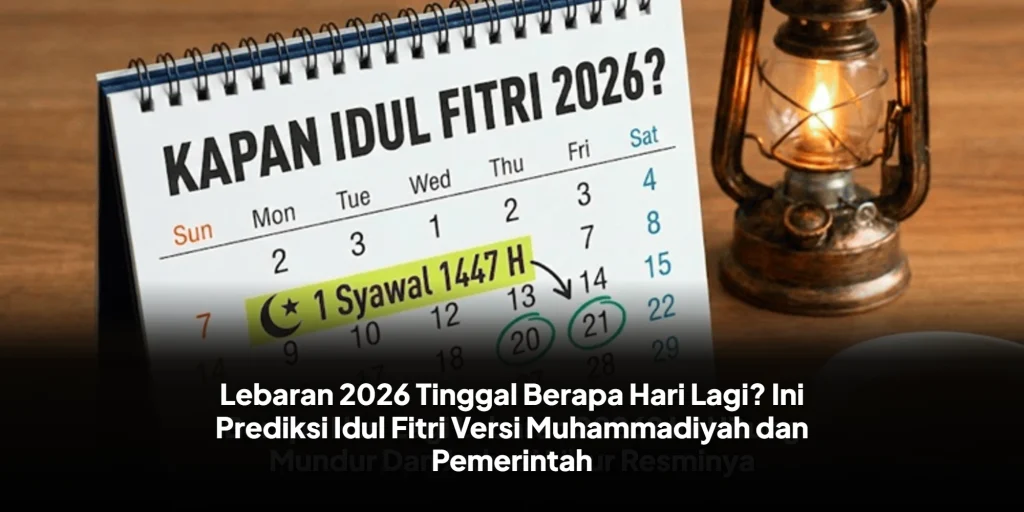 Lebaran 2026 Tinggal Berapa Hari Lagi? Ini Prediksi Idul Fitri Versi Muhammadiyah dan Pemerintah