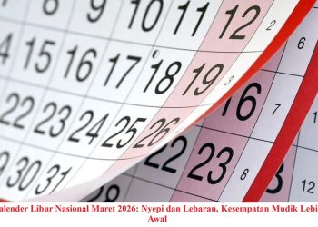 Kalender Libur Nasional Maret 2026: Nyepi dan Lebaran, Kesempatan Mudik Lebih Awal