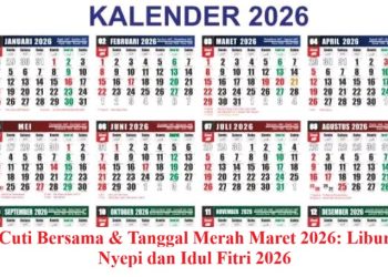 Cuti Bersama & Tanggal Merah Maret 2026: Libur Nyepi dan Idul Fitri 2026