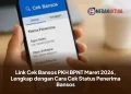 Link Cek Bansos PKH BPNT Maret 2026, Lengkap dengan Cara Cek Status Penerima Bansos