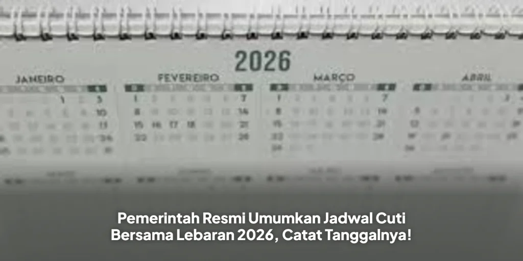 Pemerintah Resmi Umumkan Jadwal Cuti Bersama Lebaran 2026, Catat Tanggalnya!
