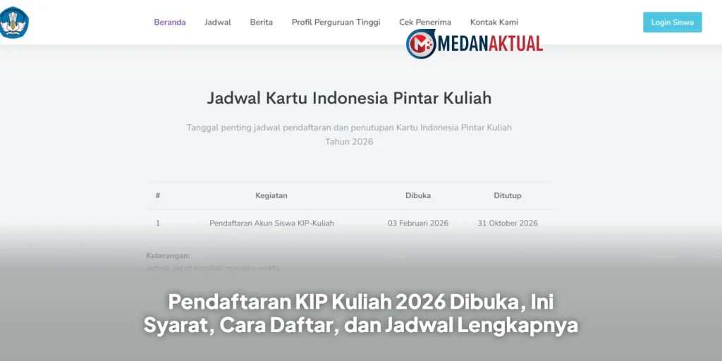 Pendaftaran KIP Kuliah 2026 Dibuka, Ini Syarat, Cara Daftar, dan Jadwal Lengkapnya