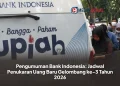 Pengumuman Bank Indonesia: Jadwal Penukaran Uang Baru Gelombang ke-3 Tahun 2026