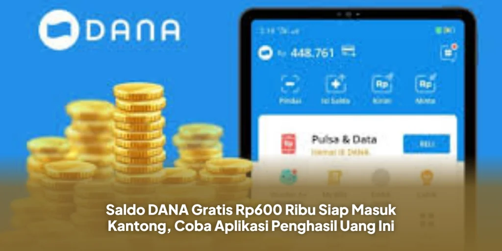 Saldo DANA Gratis Rp600 Ribu Siap Masuk Kantong, Coba Aplikasi Penghasil Uang Ini