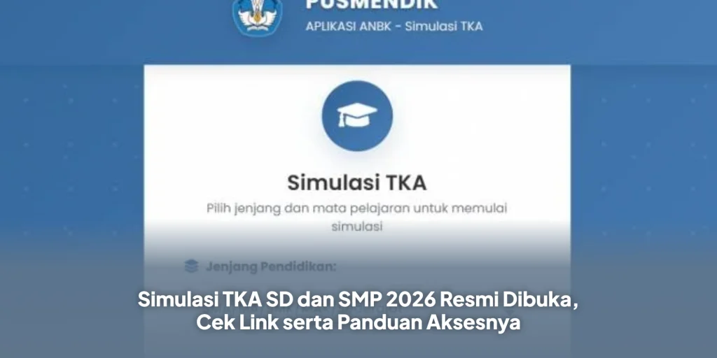 Simulasi TKA SD dan SMP 2026 Resmi Dibuka, Cek Link serta Panduan Aksesnya