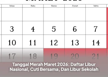 Tanggal Merah Maret 2026: Daftar Libur Nasional, Cuti Bersama, Dan Libur Sekolah