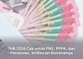 THR 2026 Cair untuk PNS, PPPK, dan Pensiunan, Ini Rincian Nominalnya