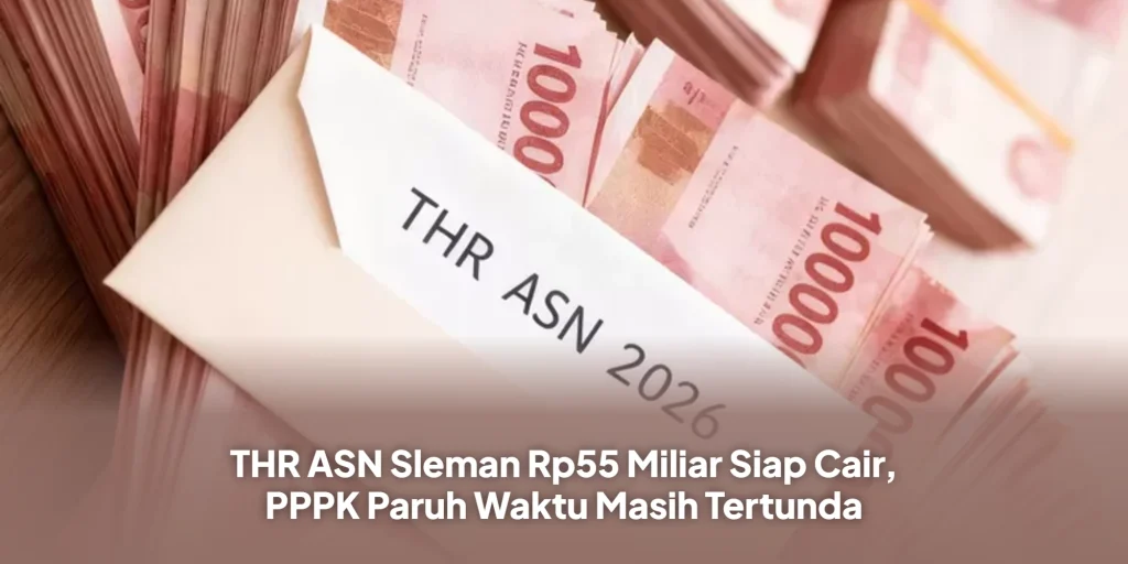 THR ASN Sleman Rp55 Miliar Siap Cair, PPPK Paruh Waktu Masih Tertunda