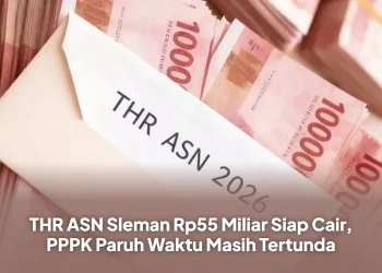 THR ASN Sleman Rp55 Miliar Siap Cair, PPPK Paruh Waktu Masih Tertunda