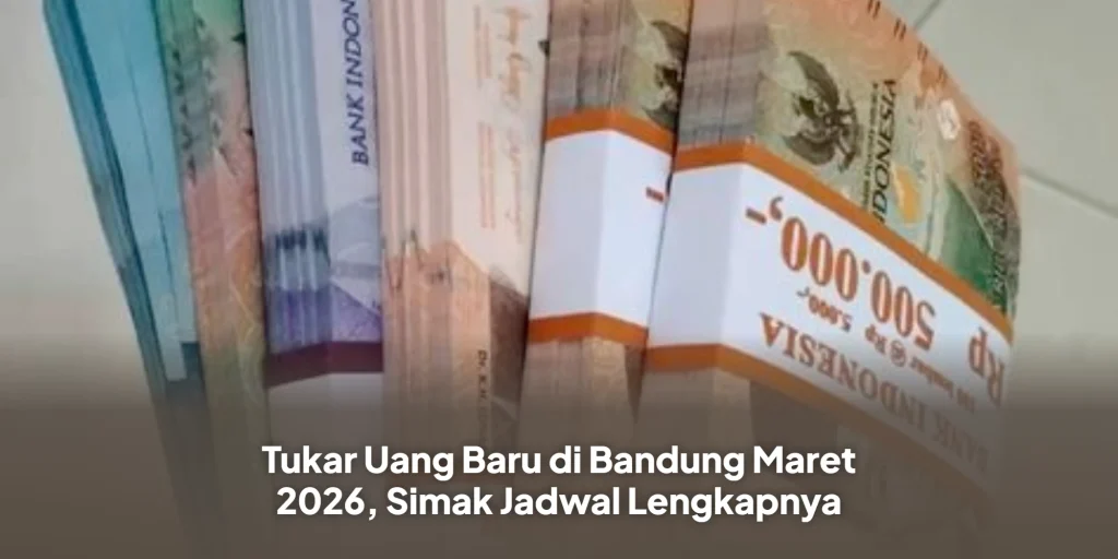 Tukar Uang Baru di Bandung Maret 2026, Simak Jadwal Lengkapnya