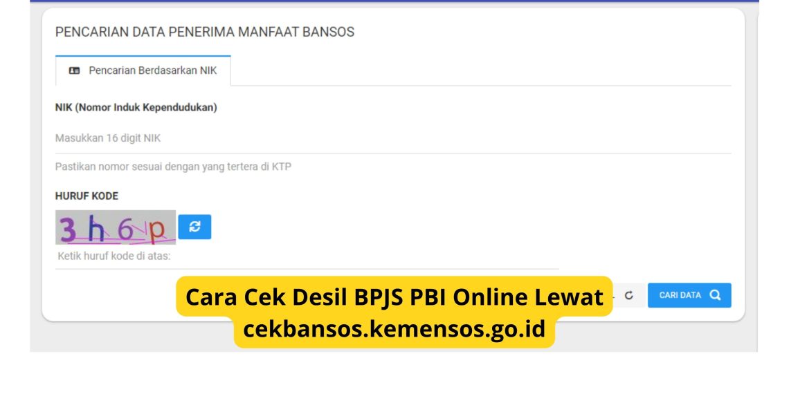 Cara Cek Desil BPJS PBI Online Lewat cekbansos.kemensos.go.id