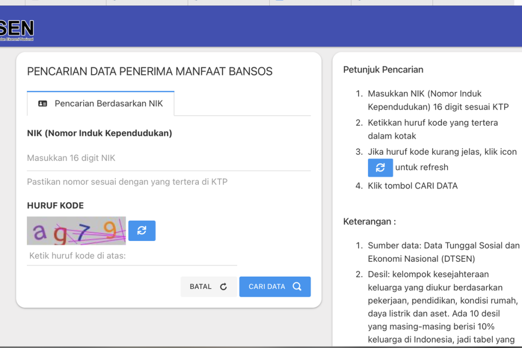 Cara Cek Desil Bansos Kemensos 2026 Online dengan NIK KTP