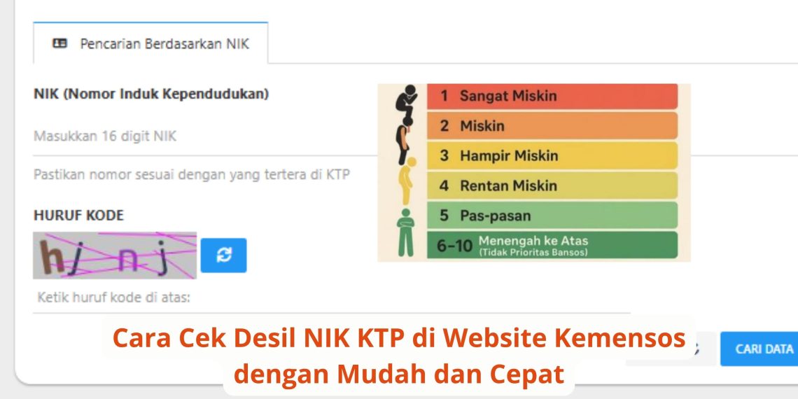 Cara Cek Desil NIK KTP di Website Kemensos dengan Mudah dan Cepat