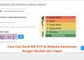 Cara Cek Desil NIK KTP di Website Kemensos dengan Mudah dan Cepat