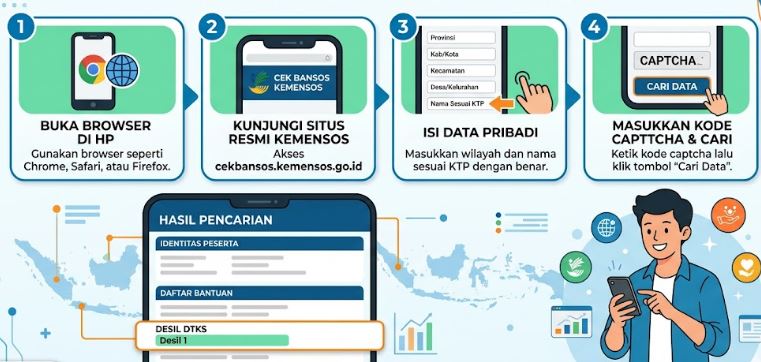 Cek-Bansos-Kemensos-2026-Cara-Cek-Desil-DTSEN-Melaui-HP