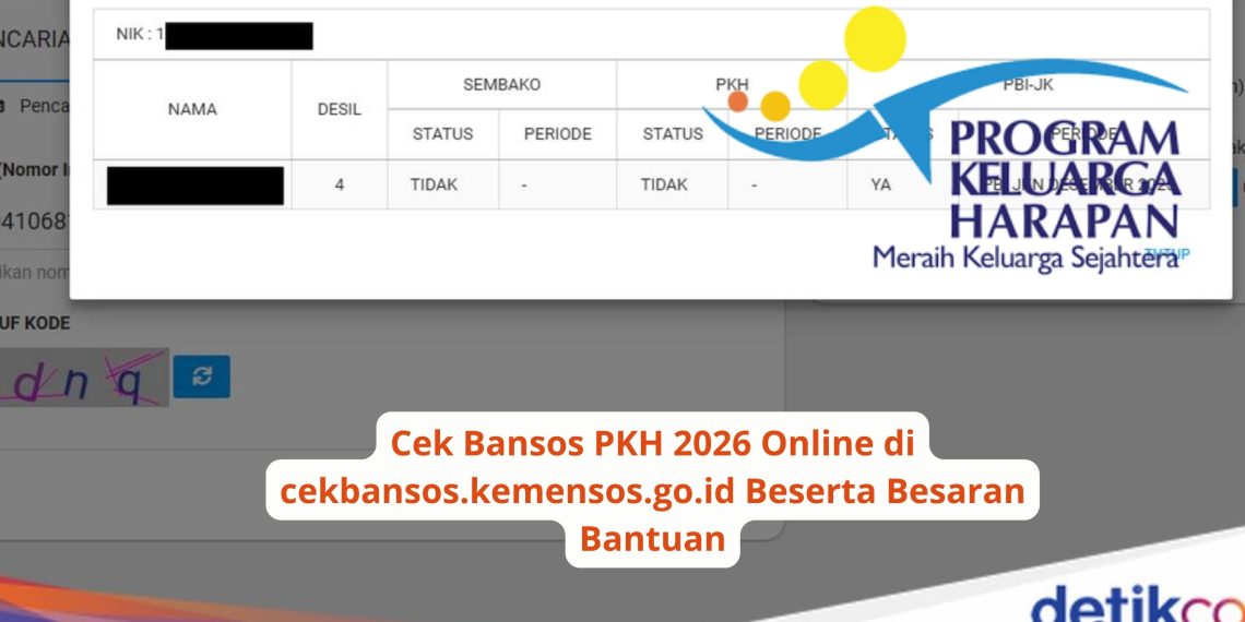 Cek Bansos PKH 2026 Online di cekbansos.kemensos.go.id Beserta Besaran Bantuan