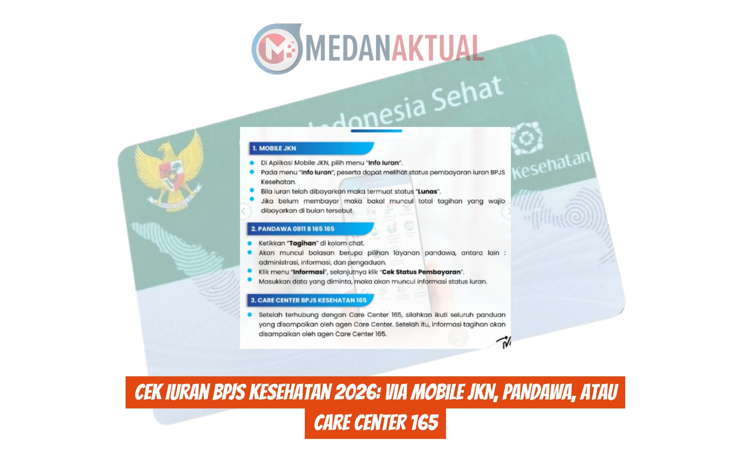 Cek Iuran BPJS Kesehatan 2026: Via Mobile JKN, PANDAWA, atau Care Center 165