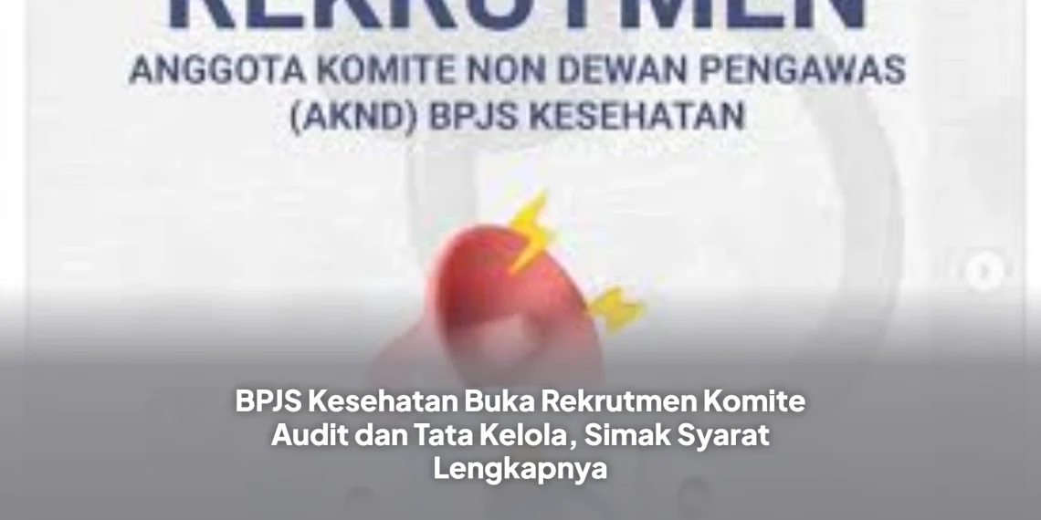 BPJS Kesehatan Buka Rekrutmen Komite Audit dan Tata Kelola, Simak Syarat Lengkapnya