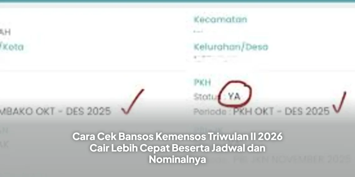 Cara Cek Bansos Kemensos Triwulan II 2026 Cair Lebih Cepat Beserta Jadwal dan Nominalnya