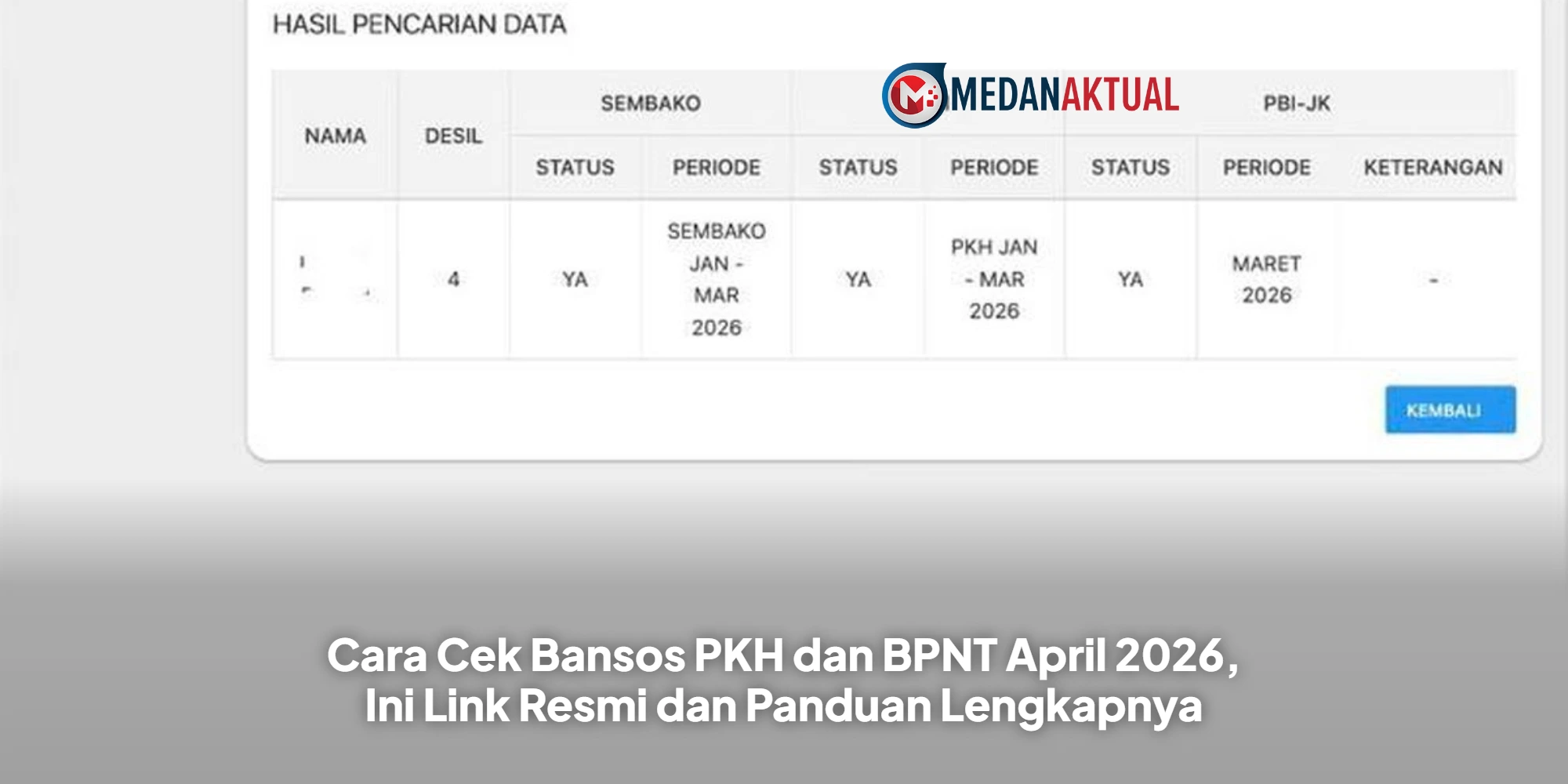 Cara Cek Bansos PKH dan BPNT April 2026, Ini Link Resmi dan Panduan Lengkapnya