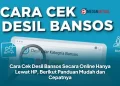 Cara Cek Desil Bansos Secara Online Hanya Lewat HP, Berikut Panduan Mudah dan Cepatnya