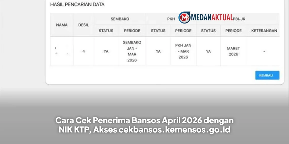 Cara Cek Penerima Bansos April 2026 dengan NIK KTP, Akses cekbansos.kemensos.go.id