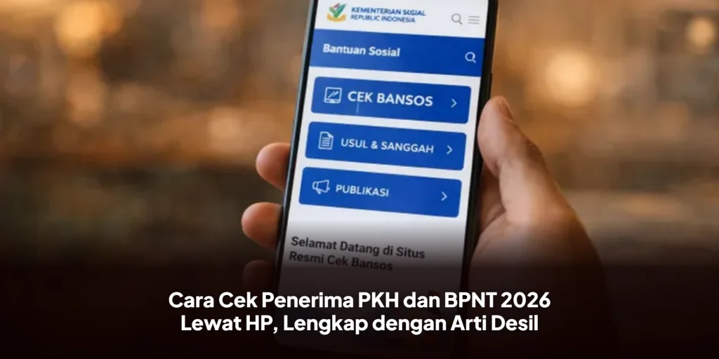 Cara Cek Penerima PKH dan BPNT 2026 Lewat HP, Lengkap dengan Arti Desil